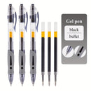 1pc, Complete set of 20 retractable gel pens, 0.5mm black gel pen, retractable gel ink ballpoint pen, 10 sets of gel pens + 10 gel pen refills, suitable for diary, office, school and home writing