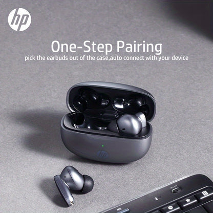 HP True Wireless Headphones ENC Noise Canceling Earbuds - Comfortable For IPhone/ Android, Built-in Microphone Sweat Resistant Earphones, Wireless Headphones