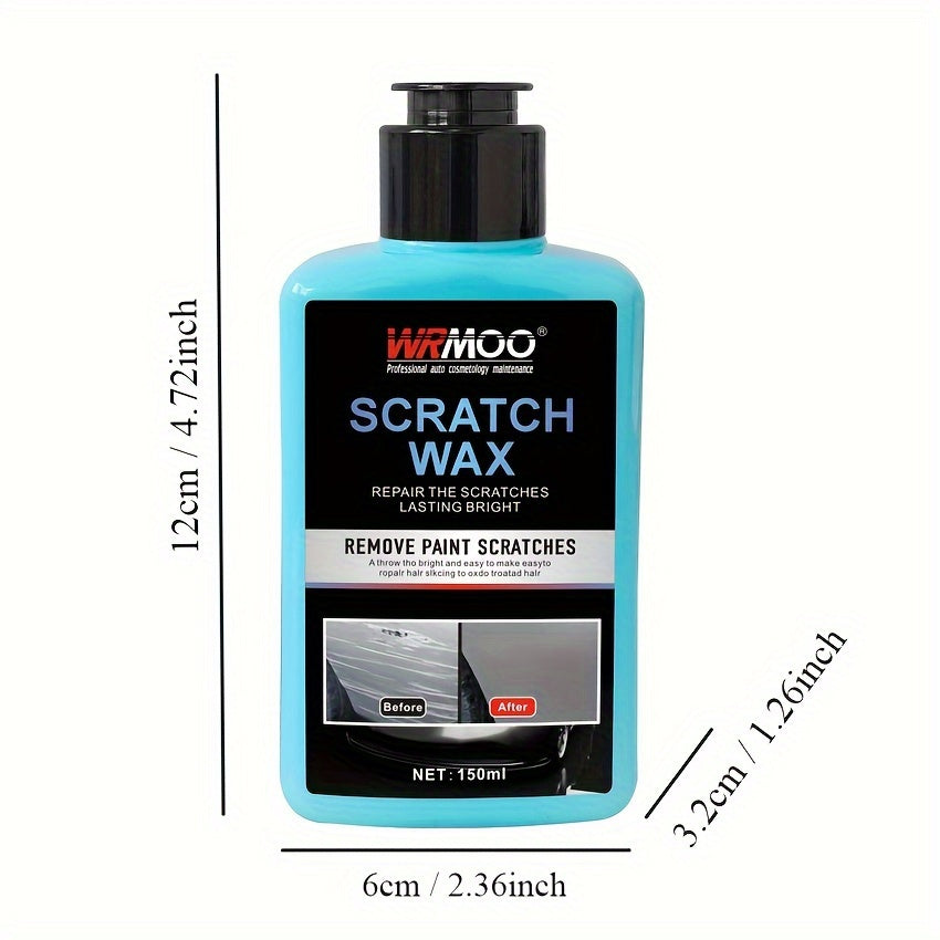 WRMOO Scratch Wax for Car Paint Restoration - Quick Repair & Gloss Enhancer, Scratch & Swirl Remover for All Paint Colors, Long-Lasting Shine, Easy Application - 150ml