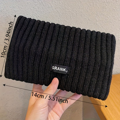 4-Pack Women'S Knitted Thick Winter Headbands - Fashionable Simple Sweet Style, Soft Comfortable Loose Hair Bands, Suitable for Daily Wear, Solid Color, Knit Material, Clothing Accessories, Ladies Fashion