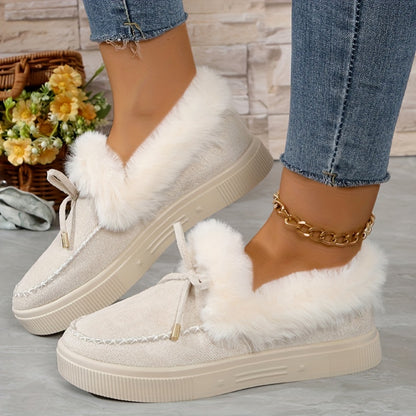 Women's Leopard Print Short Boots, Fashion Plush Lined Winter Shoes, Comfortable Ankle Boots