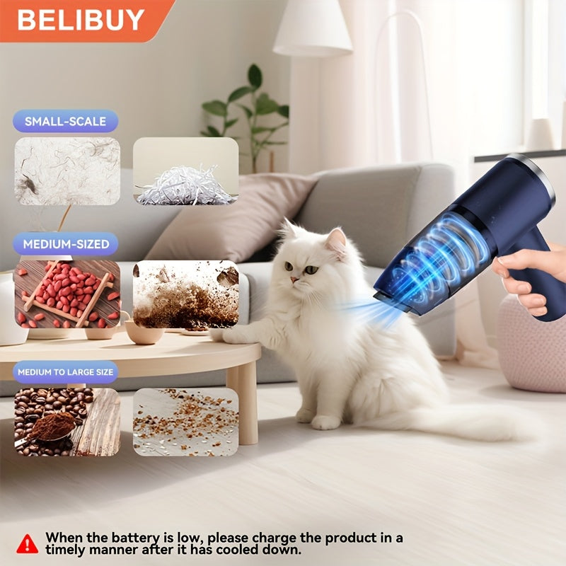 Handheld Cordless Vacuum Cleaner Car Vacuum Portable Wireless, 4-in-1 Vacuum/Blow/Charge/Pump, Vacuum Compressed Air Dust Removal, Wind Dry Hair Dryer Electric Dust Remover, Simple Operation, Cleaning Without Residue