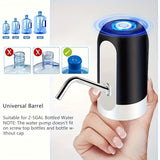 1pc, Water Bottle Pump, Electric Water Bottle Pump, USB Rechargeable Automatic Drinking Water Pump For Universal 3-5 Gallon Bottles, Portable Camping Water Dispenser