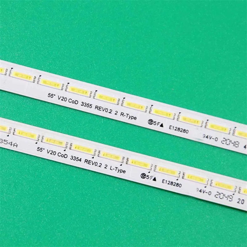 2Pcs New TV Lighting Bars 55" V20 CoD 3354 REV0.2 2 L Type R Backlight Strips 6916L3354(5) A Matrix 6916L3355B 72LED 603mm 