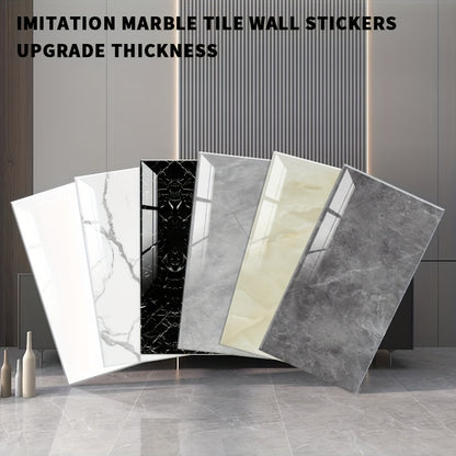 Thick Imitation Marble Tile Foam Wall Sticker, Self-Adhesive Waterproof Wallpaper, Peel and Stick, Easy to Clean and Cut, Suitable for Renovation and Decoration of Bathrooms, Living Rooms, Kitchens, Bedrooms and Offices
