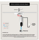 Instant Water Heater 220V 3000W-5500W Portable Electric Heaters for Bathroom Hot Water Shower and Home Kitchen Heating