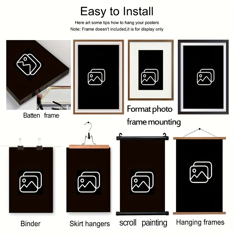 Póster de caligrafía islámica en lienzo, arte mural sin marco con escritura coránica árabe, estilo art déco moderno, temática religiosa para sala de estar, oficina y dormitorio. Lienzo impermeable de alta calidad, 49,99 x 100,0 cm.