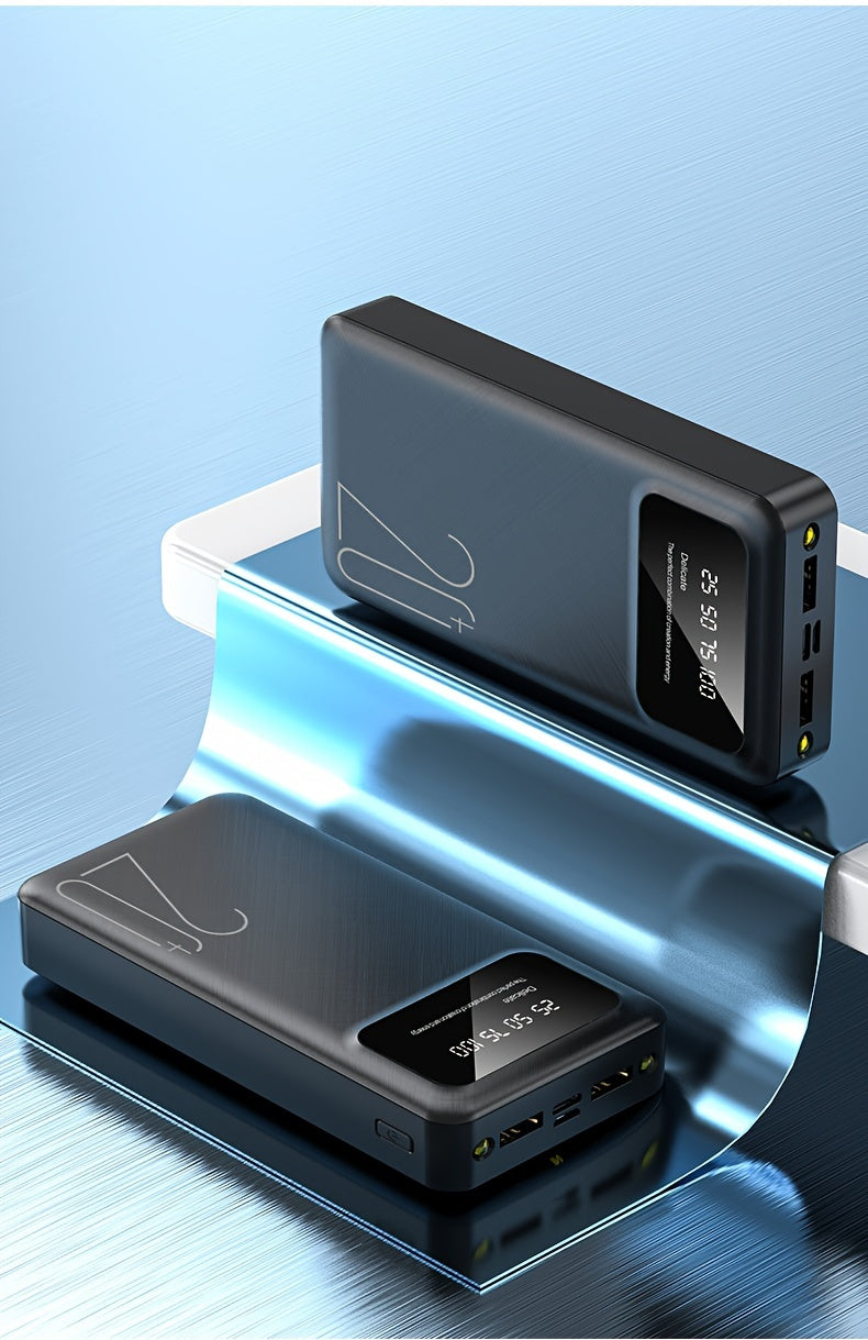 10000/20000MAh High-capacity Portable Power Bank, 5V2.1A Portable USB Charger, Compatible With Android/iPhone Devices
(2xUSB Output, Type-c, Micro), With LED And Digital Display, Safe And Stable Polymer Lithium Battery.