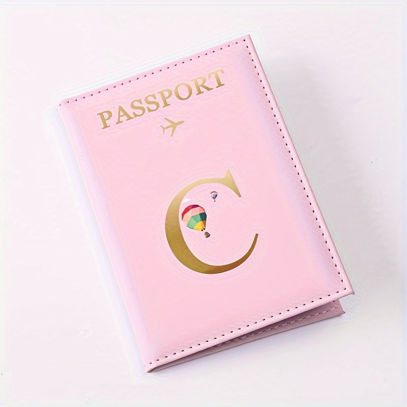 Creative Color Printing Letter Faux Leather Multi-Functional Passport Holder SIM Card ID Holder