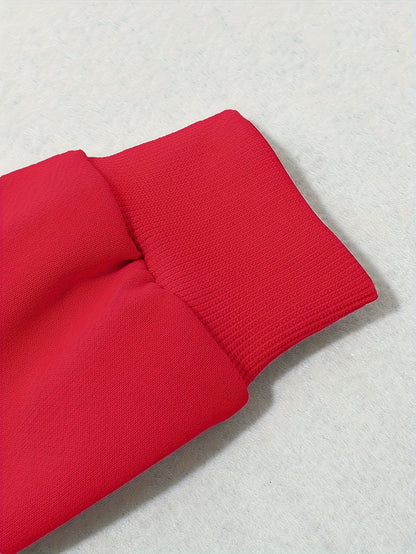 Conjunto de sudadera con capucha y pantalón ancho para niña, informal, con estampado de letras y dibujos animados, 304, poliéster elástico, corte holgado, otoño/invierno, tejido de punto, ropa juvenil, para exteriores.
