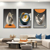 3-piece Modern Canvas Print Posters, Abstract Geometric Canvas Wall Art Paintings, Artwork Wall Painting for Living Room Bedroom Bathroom Office Hallway Kitchen Wall Decor, No Frames