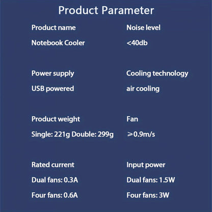 Radiador y soporte plegable para computadora portátil, soporte de almohadilla de enfriamiento con ventilador silencioso para Macbook, tableta, portátil, mesa de soporte para accesorios para computadora portátil