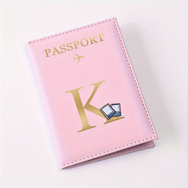 Creative Color Printing Letter Faux Leather Multi-Functional Passport Holder SIM Card ID Holder
