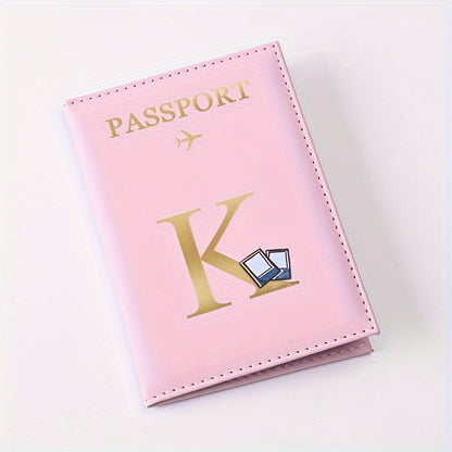 Creative Color Printing Letter Faux Leather Multi-Functional Passport Holder SIM Card ID Holder