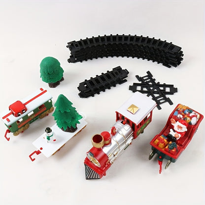 Deluxe Electric Christmas Train Set - Diecast Model Railroads with Realistic Details, Educational Toy for Youngsters, Perfect Gift for Holidays like Christmas, Halloween, and Thanksgiving