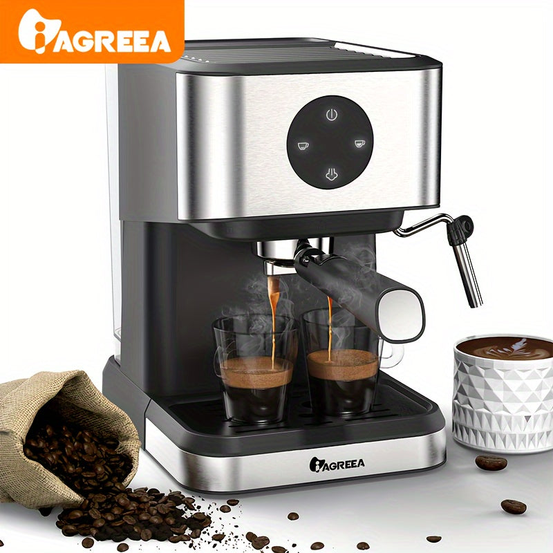 Espresso Machine, 20 Bar Expresso Coffee Machine, 1.5L Removable Water TankSemi-Automatic Coffee Machine With Steam Wand For Espresso, Latte, And Cappuccino, 1050W(FREE Add Plug Adapter)
