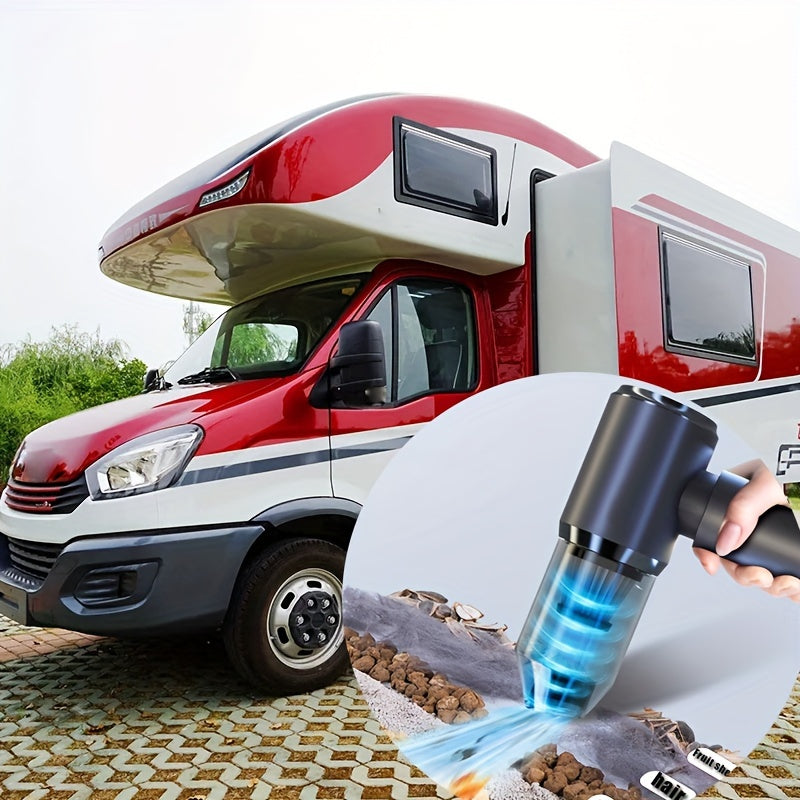 Aspiradora inalámbrica para coche con batería recargable de 2000 mAh (2 unidades), motor de 50 W/45 dB, de alta potencia, para coche, casa y autocaravana. Incluye potentes accesorios de succión y limpieza.