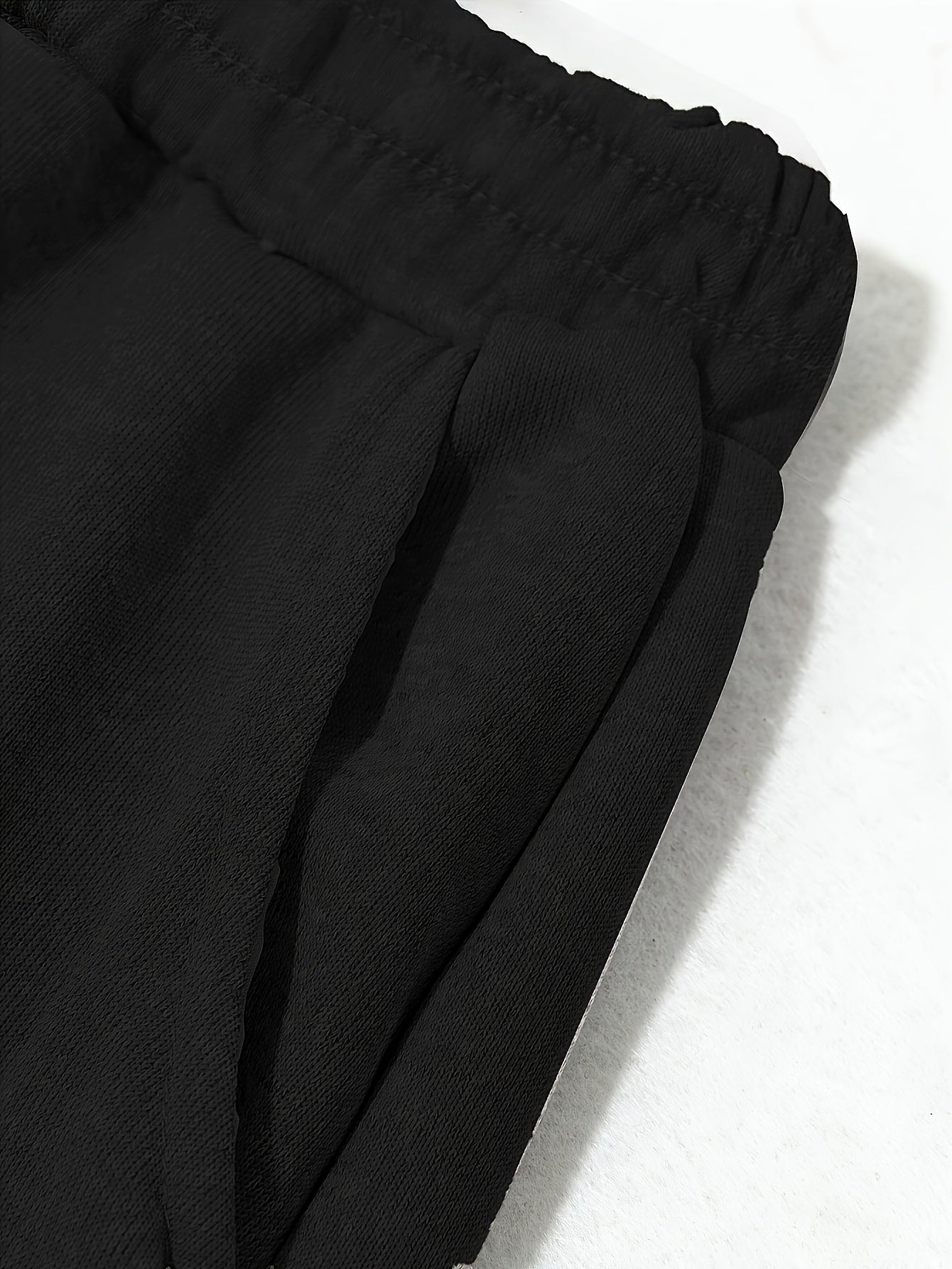 Conjunto de sudadera con capucha y pantalón ancho para niña, informal, con estampado de letras y dibujos animados, 304, poliéster elástico, corte holgado, otoño/invierno, tejido de punto, ropa juvenil, para exteriores.