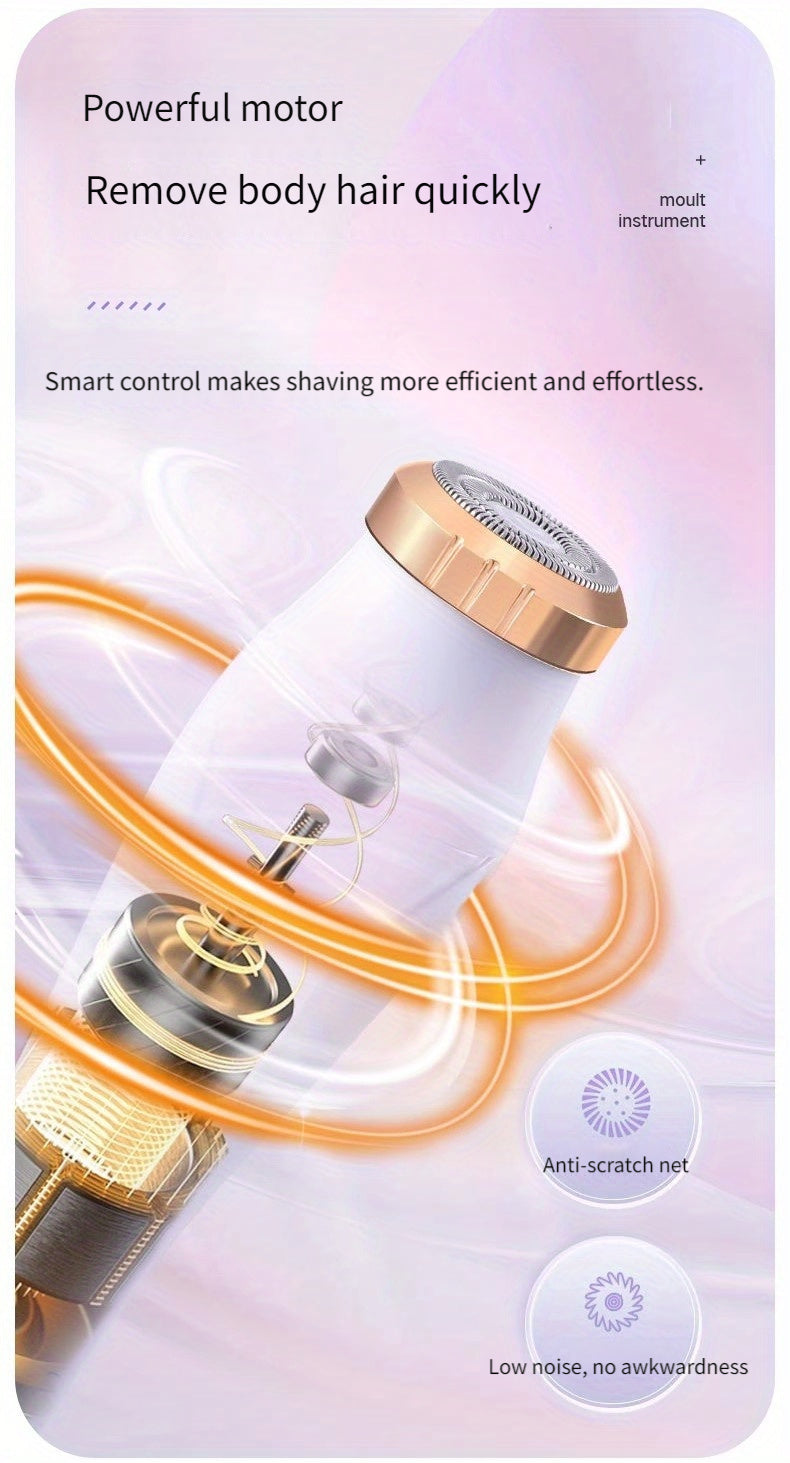 Kit de depilación eléctrica 3 en 1 para mujer: recortadora facial recargable por USB, recortadora de vello nasal, depiladora corporal completa, regalos para mujeres