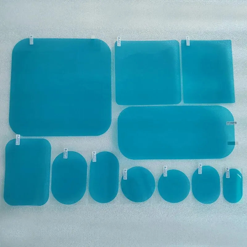 2x Película impermeable para espejo retrovisor de coche, película impermeable para ventana, pegatina antivaho y antideslumbrante, accesorios para coche 