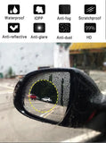 2x Película impermeable para espejo retrovisor de coche, película impermeable para ventana, pegatina antivaho y antideslumbrante, accesorios para coche 