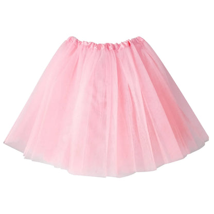 3 Layers Mesh Tulle Skirts for Women, Candy Color, Pleated, A Line Petticoat, Show Tutu, Performance 