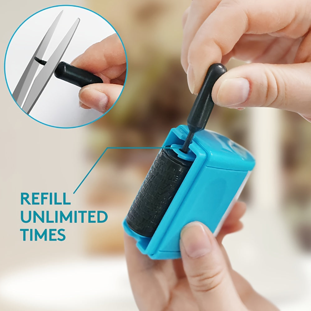 Identity Theft Protection Roller Stamp - Wide Privacy Guard, Secure Confidentiality Seal for Documents &amp; Packages, Easy-to-Use with Refillable Ink