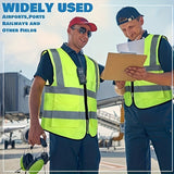 Chaleco reflectante de seguridad de alta visibilidad para hombres y mujeres: ideal para corredores, ciclistas, topógrafos, voluntarios, guardias de tráfico y trabajadores de la construcción.