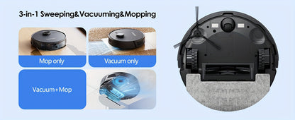 Robot Vacuum And Mop Combo 5000Pa, Lubluelu L15 Robot Vacuum, Auto-Charging, 5 Maps, 30 No-go Zones, WiFi/App, 3in 1 Robot Vacuum Cleaner for Pet Hair Carpet Hard Floor