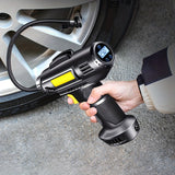 Ultra-Fast 120W Portable Air Compressor & Tire Inflator - Cordless, USB Rechargeable with Digital Pressure Gauge & Light, Ideal for Cars, Motorcycles, Bicycles & Balls