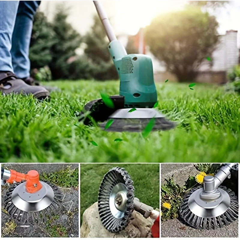 Heavy-Duty Steel Wire Trimmer Head - Ideal for Efficient Garden & Lawn Care, Metal Construction