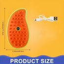 3-in-1 Steam Pet Brush for Cats and Dogs, USB-Powered Multifunctional Grooming Comb with Spray, Deshedding Tool for Indoor, Outdoor, Bathroom Use - Inspired by Banana and Mango Designs (1 Pack)