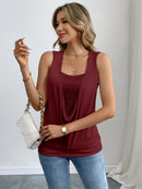 Sequin Decor Ruched Tank Top, Casual Summer Sleeveless Top, Women's Clothing
