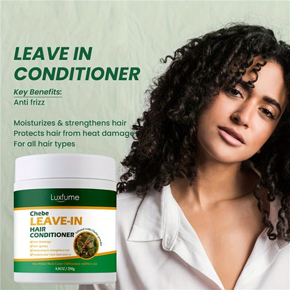Chebe Leave In Conditioner with Castor oil, Thickening Strengthening Chebe Butter, Chebe Powder, Chebe Oil, Best for Split Ends/Dry/Damaged Hair