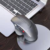 HXSJ New Ergonomic Mouse Side Metal Roller 2.4G Optoelectronic Vertical Mouse Suitable For Home Office Games Battery Not Included
