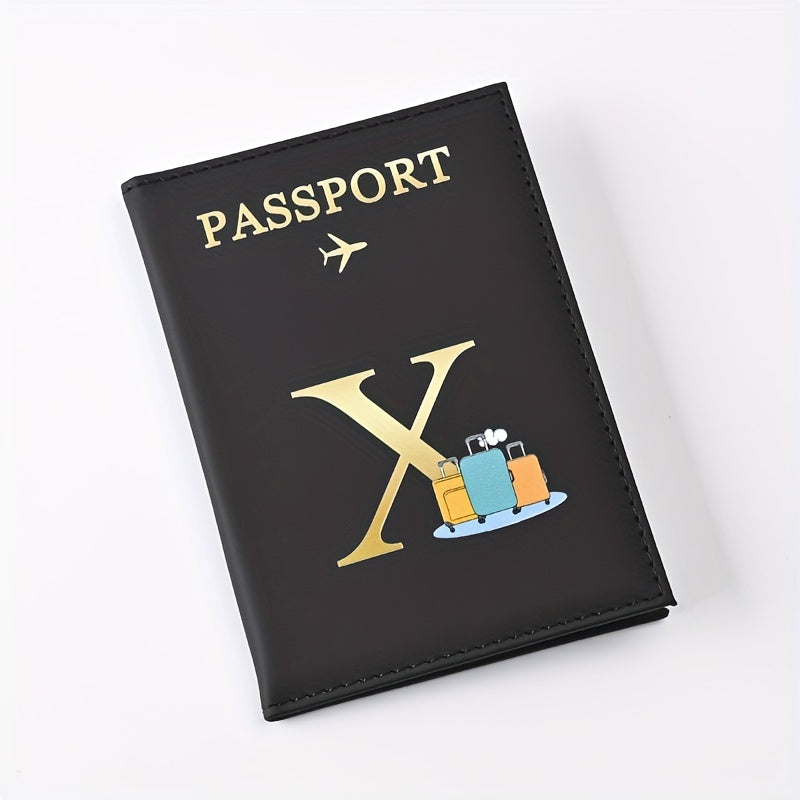 Creative Color Printing Letter Faux Leather Multi-Functional Passport Holder SIM Card ID Holder