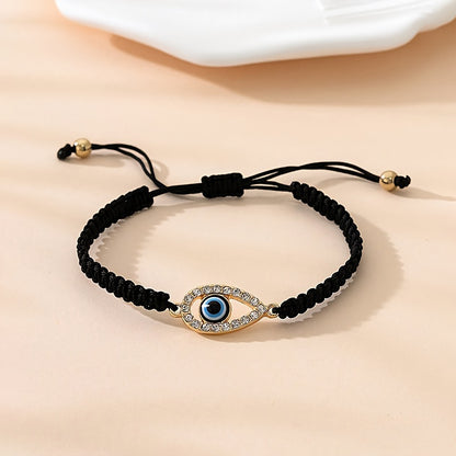 Good Luck Water Drop Shaped Devil's Eye Adjustable Bracelet Hand Decoration Ornament