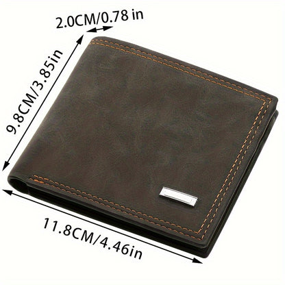 Cartera retro de cuero PU para hombre con nombre personalizado y texto, un regalo genial