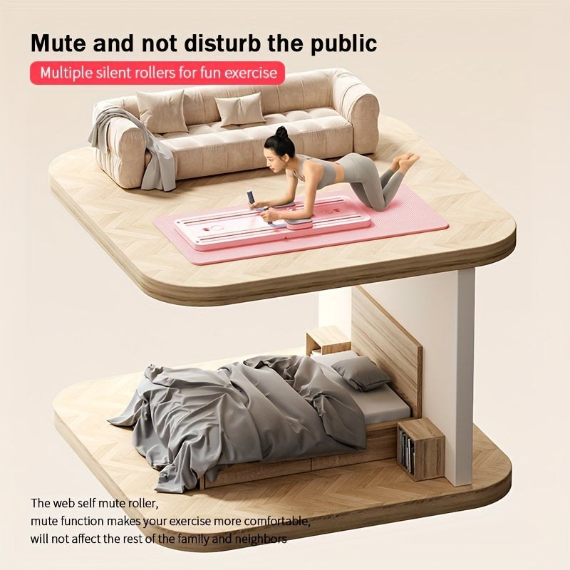 8 in 1 Portable Fitness Board - ABS Material Pilates Board, Core and Abdominal Muscle Strength Training, Home Fitness Equipment, Foldable Design for Easy Storage New Year Gift