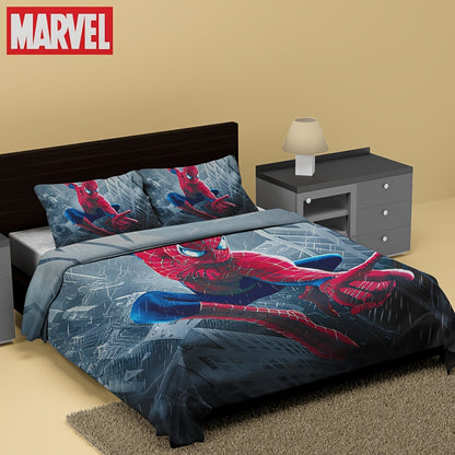 Authorized 3pcs Marvel Spiderman Bedding Set Featuring 1 Duvet Cover And 2 Pillowcases, Providing a Soft And Cozy Bedding Option for Bedrooms, Guest Rooms, And Dorm Decor.