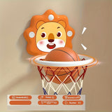MAYAPHILOS Kids Basketball Hoop Set - Cartoon Animal Wall-Mounted Sports Toy with Mini Basketballs and Pump - Indoor Outdoor Playset for Boys and Girls - Educational Activity for Children Age 3+