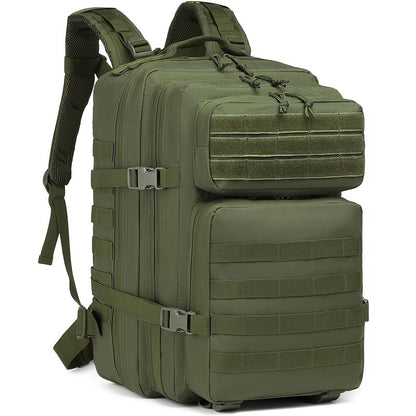 45L Tactical Backpack - Water-Resistant Oxford Fabric, Zip Closure, Ideal For Hiking, Trekking & Fishing