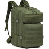 45L Tactical Backpack - Water-Resistant Oxford Fabric, Zip Closure, Ideal For Hiking, Trekking & Fishing