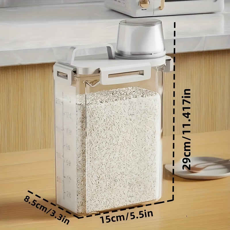 Caja sellada a prueba de insectos y humedad para granos, frutos secos, harina y arroz. Organizadores y despensas de cocina. Accesorios de cocina. Caja portátil a prueba de fugas con tapa para almacenar alimentos.