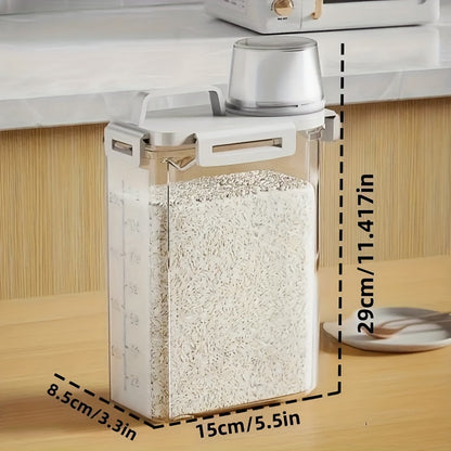 Insect-proof And Moisture-proof Sealed Storage Box For Grains, Nuts, Flour &amp; Rice, Kitchen Organizers And Pantries, Kitchen Accessories, Portable Leak-proof Food Storage Box With Lid