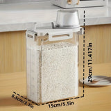 Caja sellada a prueba de insectos y humedad para granos, frutos secos, harina y arroz. Organizadores y despensas de cocina. Accesorios de cocina. Caja portátil a prueba de fugas con tapa para almacenar alimentos.