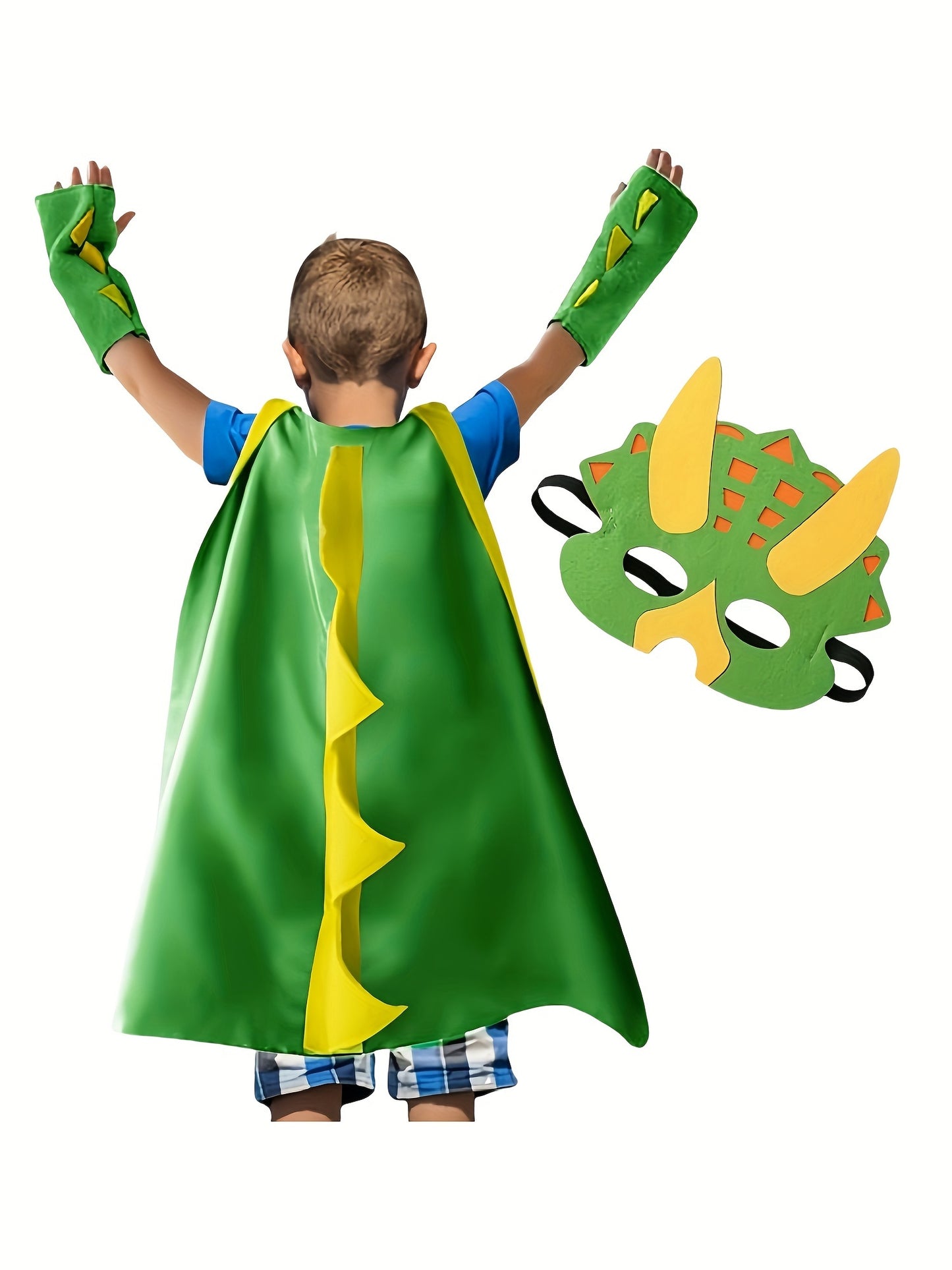 Boys Dinosaur Cape With Mask, Dragon-Wings Cloak For Halloween And Christmas, Suitable For Animal Party For Boys And Girls