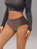 4pcs Sexy Cotton Briefs for Women - Comfortable & Breathable with Bow Detail, Solid Color