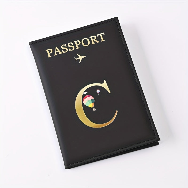 Creative Color Printing Letter Faux Leather Multi-Functional Passport Holder SIM Card ID Holder