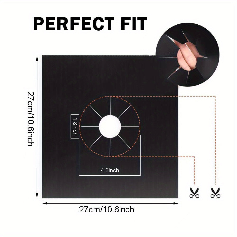 4pcs Teflon Kitchen Oil & Stain Resistant Stove Top Protector, Non-Stick Plastic Heat Guard for Cooking Range, Stove Cover